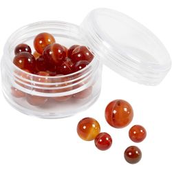 Perles de pierres d'agate, dim. 1x10, 12x8, 15x6 mm, diamètre intérieur 0,9-1 mm, orange brulé, rouge, 28 pièces/ 1 Pq.