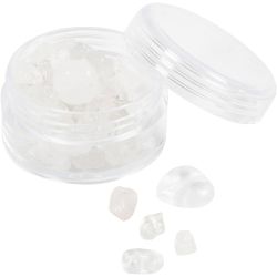 Perles de cristal, Quartz transparent, d 7-12 mm, diamètre intérieur 1 mm, couleurs transparentes, 63 pièces/ 1 Pq.