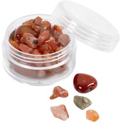 Perles de cristal, Aventurine, dim. 7-12 mm, diamètre intérieur 1 mm, corail, 63 pièces/ 1 Pq.