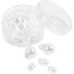 Perles de Cire, Ovale, d 6-14 mm, diamètre intérieur 1,3-1,5 mm, 30 pièces/ 1 Pq.