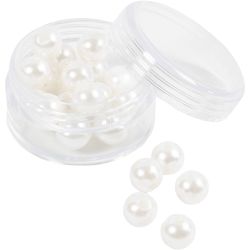 Perles de Cire, d 8 mm, diamètre intérieur 2,3 mm, nacré, 22 pièces/ 1 Pq.