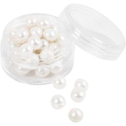 Perles d’eau douce, Perforé longitudinalement, d 4 mm, diamètre intérieur 1 mm, nacré, 40 pièces/ 1 Pq.