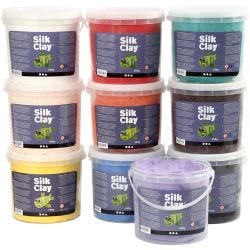 Silk Clay®, ass. de couleurs, 10x650 gr/ 1 Pq.