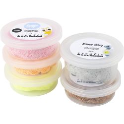 Stone Clay Mix, harmonie rouge/orange, 1 Pq.