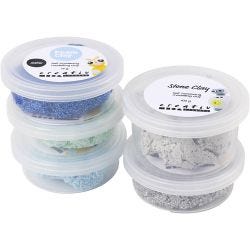 Stone Clay Mix, harmonie bleu/vert, 1 Pq.