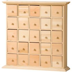 Meuble 25 tiroirs calendrier de l'Avent