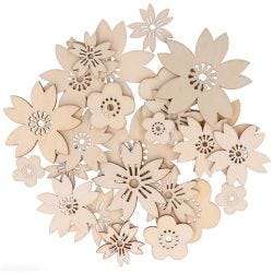 Fleurs en bois pour décoration