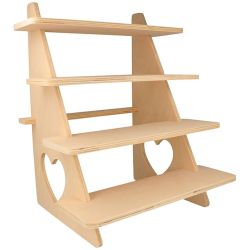 Présentoir à étagères en bois