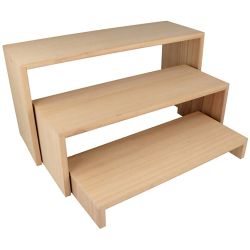 Présentoir à étagères gigognes en bois