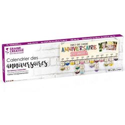 Calendrier perpétuel anniversaire en bois à décorer 