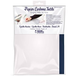 Papier carbone bleu et blanc pour textile