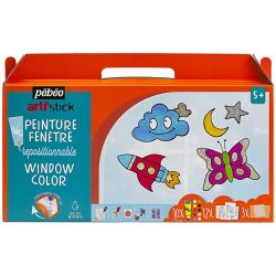 Coffret peinture fenêtre repositionnable Pébéo