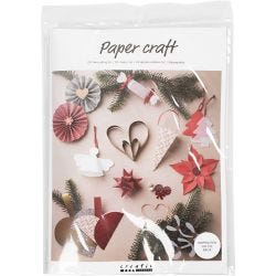 Pack découpage, Noël, naturel, rouge, blanc, 1 Pq.