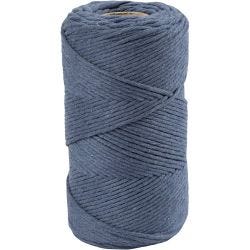 Cordon pour Macramé, L : 198 M, d 2 mm, bleu, 330 gr/ 1 rouleau