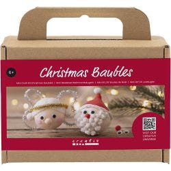 Mini Kit DIY Boules de Noël, Père Noël et ange, 1 Pq.