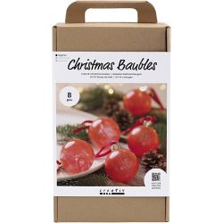 Kit DIY Boules de Noël, Marbrage, 1 Pq.