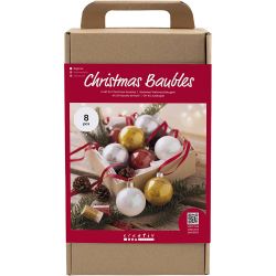 Kit DIY Boules de Noël, Paillettes, 1 Pq.