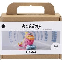 Mini Kit DIY Modelage, Monstre Freddy, rose néon, 1 Pq.