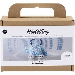 Mini Kit DIY Modelage, Monstre Bobby, bleu clair, 1 Pq.