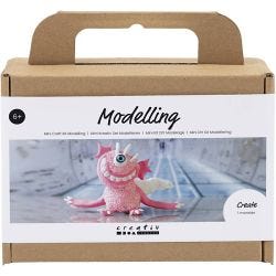 Mini Kit DIY Modelage, Monstre Sally, rose clair, 1 Pq.