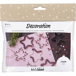 Mini Kit DIY Décoration, Étoiles, rouge, 1 Pq.