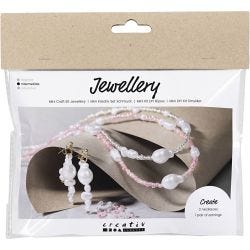 Mini Kit DIY Bijoux, Colliers et boucles d’oreilles, brillant, 1 Pq.