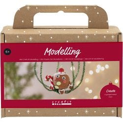 Mini Kit DIY Modelage, Bonhomme en pain d’épice, ass. de couleurs, 1 Pq.