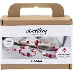 Mini Kit DIY Bijoux, Collier et bracelet, rose, 1 Pq.