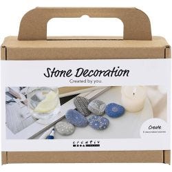Mini Kit DIY Décoration de Pierres, bleu, 1 Pq.