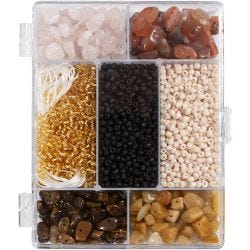 Mix Créatif Bijoux, Cristaux, dim. 2,6-10 mm, diamètre intérieur 0,8-1,2 mm, ass. de couleurs, 1 Pq.