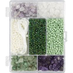 Mix Créatif Bijoux, Cristaux, dim. 2,6-10 mm, diamètre intérieur 0,8-1,2 mm, ass. de couleurs, 1 Pq.
