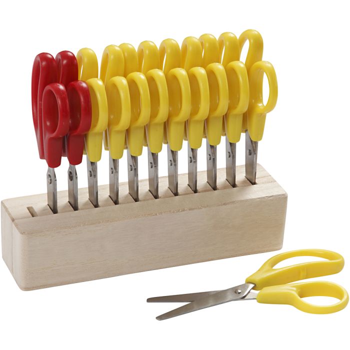 Ciseaux pour Enfants, L : 12,5 cm, rund, 12 pièces/ 1 Pq.