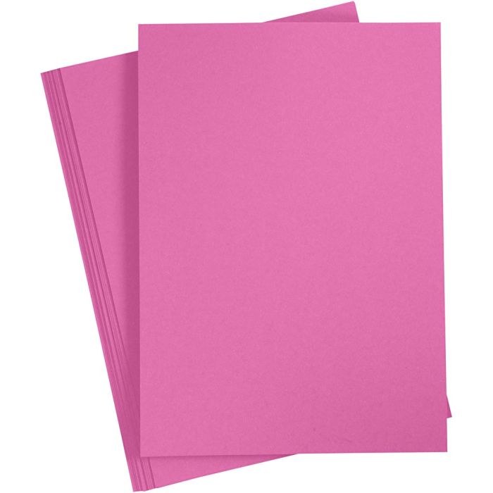 Papier cartonné, A4, feuille 210x297 mm, 180 gr, rose, 20 flles/ 1 Pq.