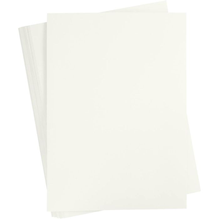 Papier cartonné, A2, feuille 420x594 mm, 180 gr, blanc cassé, 100 flles/ 1 Pq.