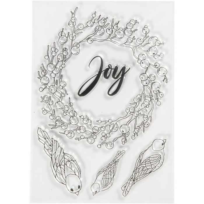 Timbres designs, joie, dim. 10,5x15 cm, 1 flles