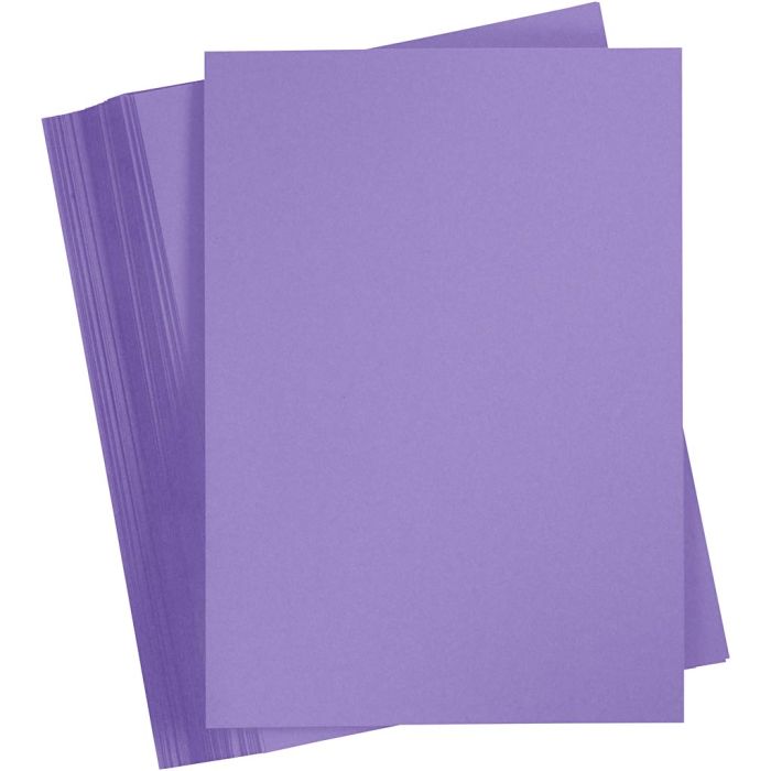 Papier cartonné, A4, feuille 210x297 mm, 180 gr, violet, 100 flles/ 1 Pq.