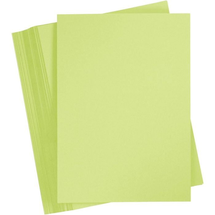 Papier cartonné, A4, feuille 210x297 mm, 180 gr, vert clair, 100 flles/ 1 Pq.