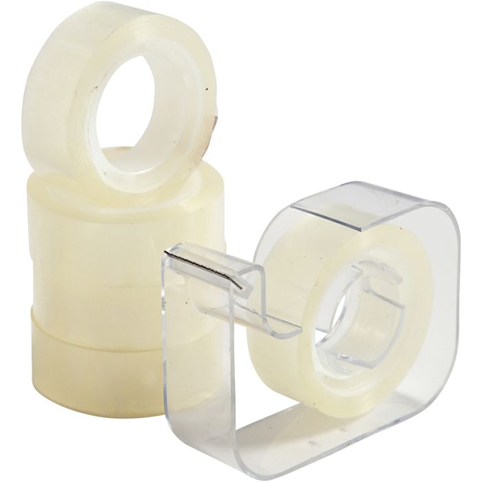 Bande adhésive avec dérouleur, L : 15 mm, 1 set