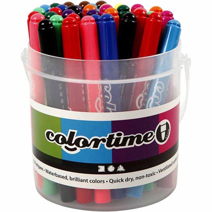 Feutres Colortime, trait 5 mm, ass. de couleurs, 42 pièces/ 1 Pq.