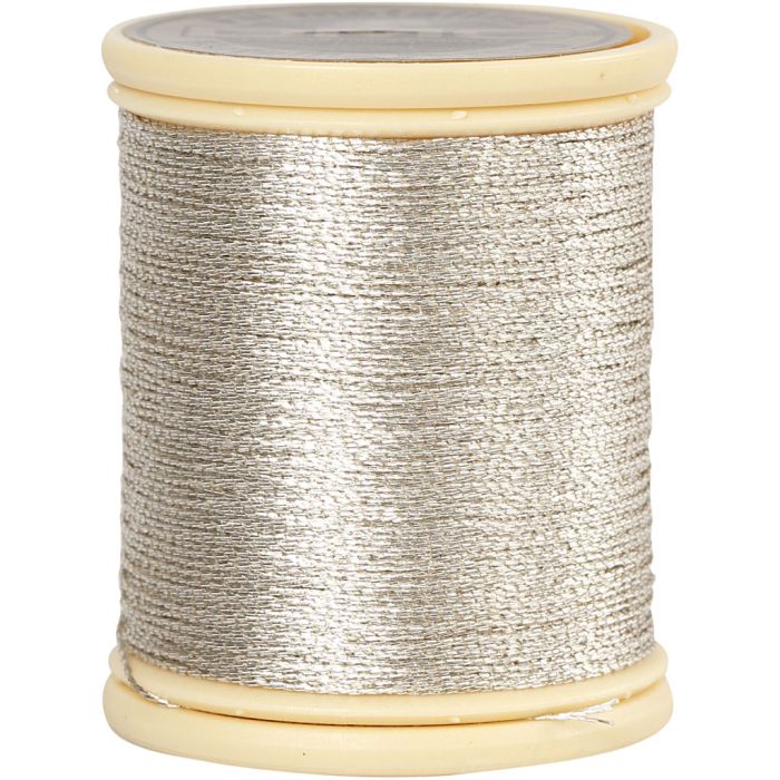 Fil métallisé DMC, ép. 0,36 mm, argent, 40 m/ 1 rouleau