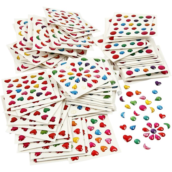 Minis stickers, dim. 7-11 mm, 100 flles/ 1 Pq.