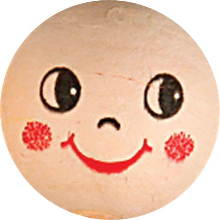 Boules de coton avec visages, d 22 mm, beige clair, 10 pièces/ 1 Pq.