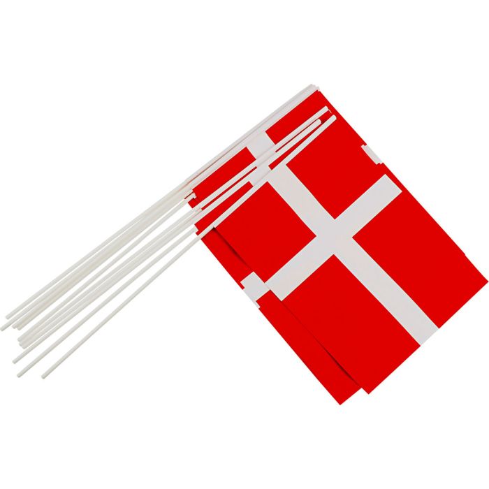 Drapeaux, L : 50 cm, dim. 20x27 cm, 10 pièces/ 1 Pq., Danemark