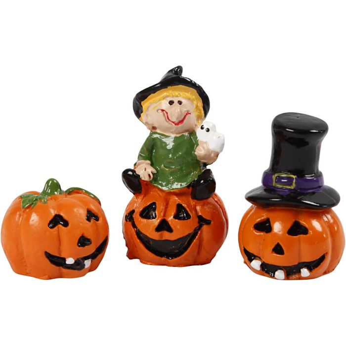Petites figurines, H : 1,5-3,5 cm, L : 2 cm, 3 pièces/ 1 Pq.
