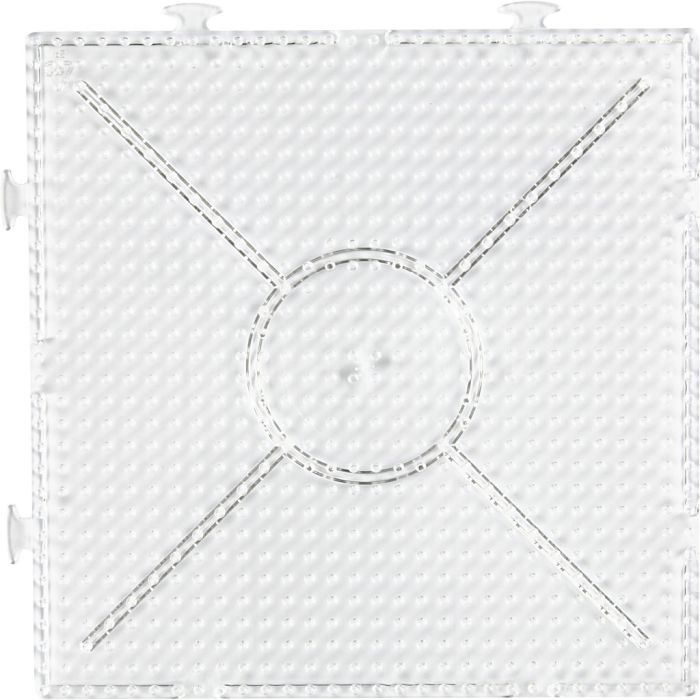 Plaque à picots, Large carré, dim. 15x15 cm, medium, transparent, 1 pièce