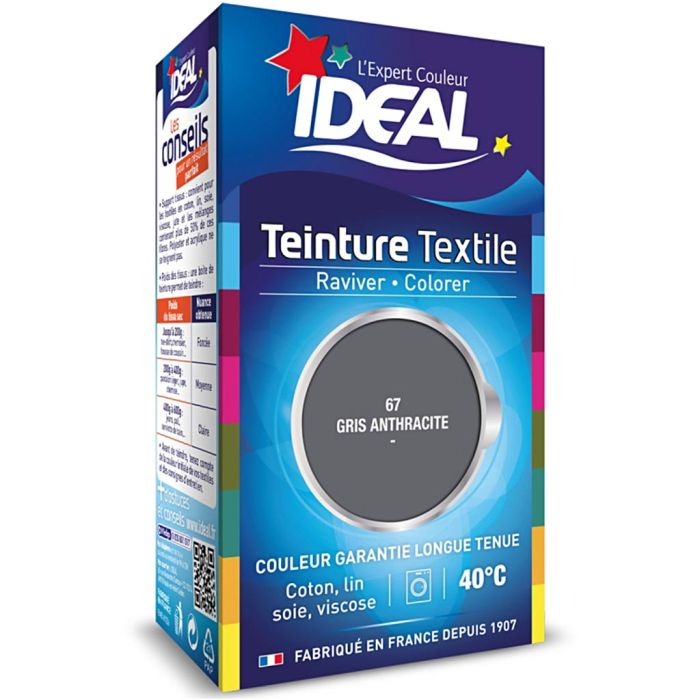 Teinture Tissu Idéal liquide, gris (67), 40 ml/ 1 Pq.