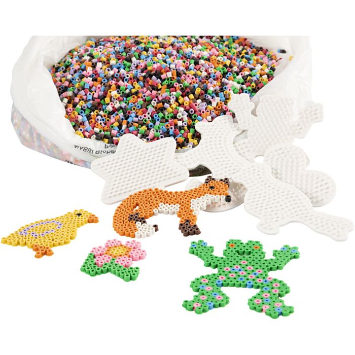 NABBI BioBeads Set Scolaire, dim. 5x5 mm, medium, couleurs classiques, 1 set