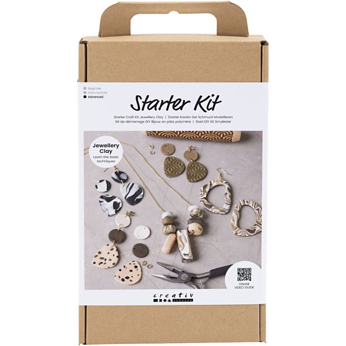 Kit de Démarrage DIY Argile pour Bijoux, Bijoux, ass. de couleurs, 1 Pq.