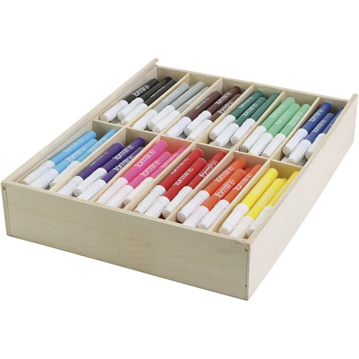 Feutres Colortime, trait 5 mm, ass. de couleurs, 144 pièces/ 1 Pq.