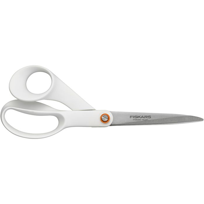 Fiskars Ciseaux à Usage Général, L : 21 cm, blanc, 1 pièce